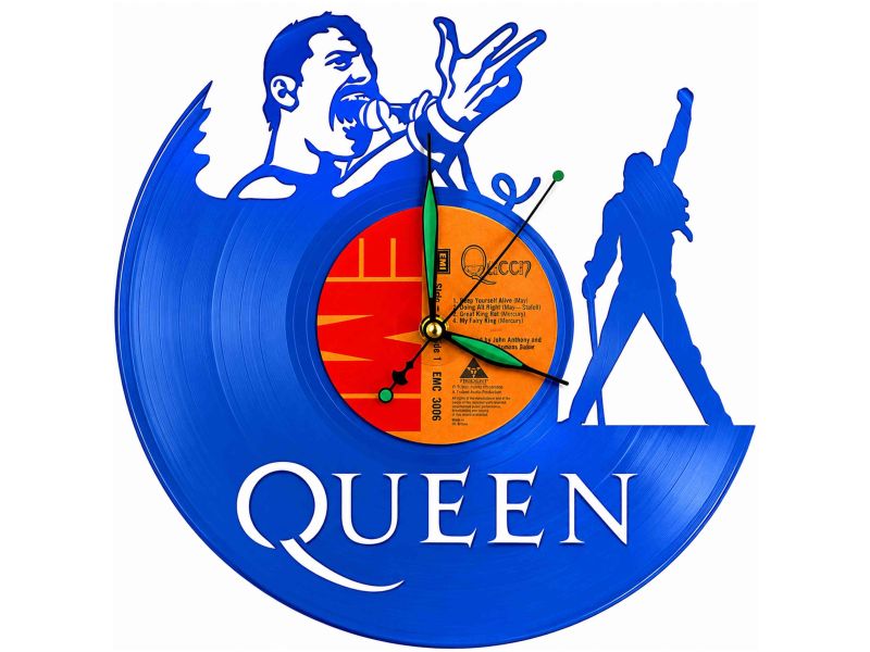 Queen Winyl Zegar Ścienny Płyta Winylowa Unikalna Dekoracja Dla Fanów Muzyki Rockowej I Popkultury EVEVO Z0011