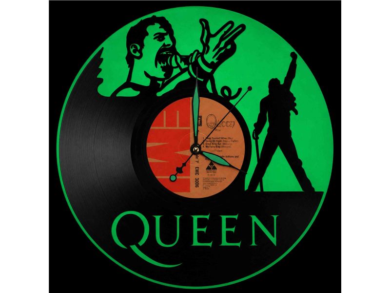 Queen Winyl Zegar Ścienny Płyta Winylowa Unikalna Dekoracja Dla Fanów Muzyki Rockowej I Popkultury EVEVO Z0011
