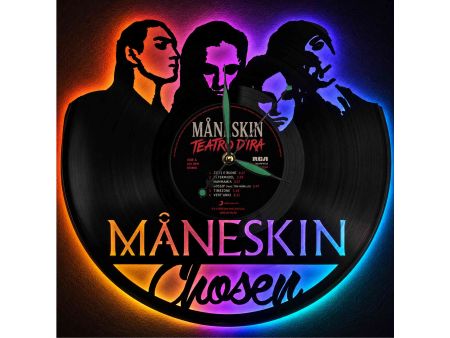 Maneskin Winyl Zegar Ścienny Płyta Winylowa Unikalna Dekoracja Dla Fanów Muzyki Prezent Upominek Gift EVEVO Z0012