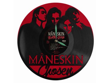 Maneskin Winyl Zegar Ścienny Płyta Winylowa Unikalna Dekoracja Dla Fanów Muzyki Prezent Upominek Gift EVEVO Z0012