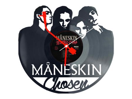 Maneskin Winyl Zegar Ścienny Płyta Winylowa Unikalna Dekoracja Dla Fanów Muzyki Prezent Upominek Gift EVEVO Z0012