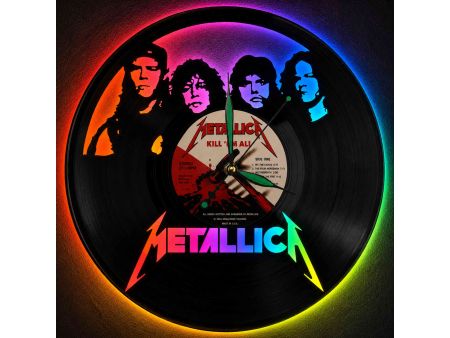 Metallica Winyl Zegar Ścienny Płyta Winylowa Unikalna Dekoracja Dla Fanów Muzyki Prezent Upominek Gift EVEVO Z0013