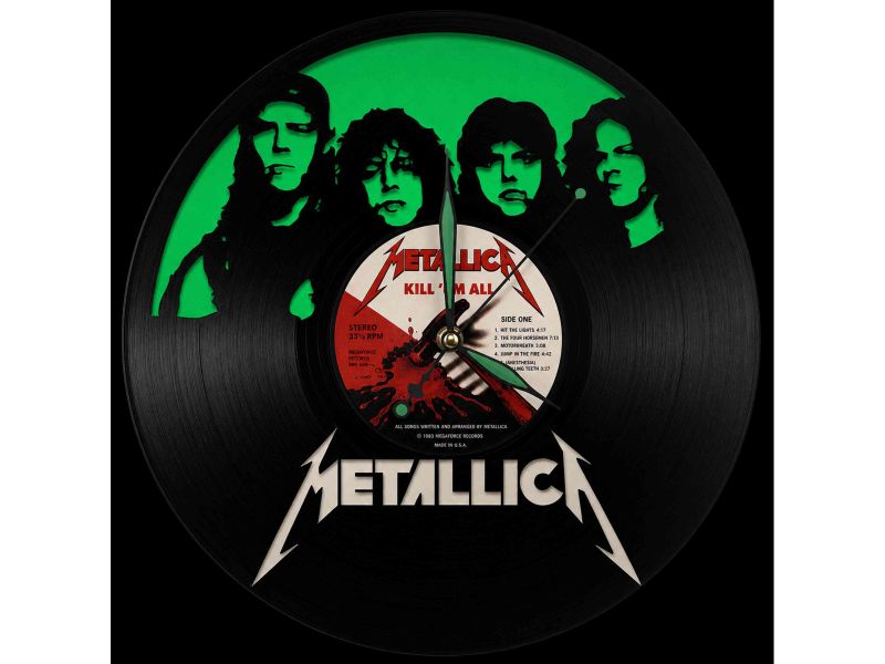 Metallica Winyl Zegar Ścienny Płyta Winylowa Unikalna Dekoracja Dla Fanów Muzyki Prezent Upominek Gift EVEVO Z0013