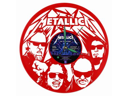 METALLICA ZEGAR ŚCIENNY DEKORACYJNY NOWOCZESNY PŁYTA WINYLOWA WINYL NA PREZENT EVEVO EVEVO.PL Z0014