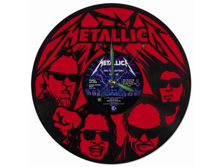 METALLICA ZEGAR ŚCIENNY DEKORACYJNY NOWOCZESNY PŁYTA WINYLOWA WINYL NA PREZENT EVEVO EVEVO.PL Z0014