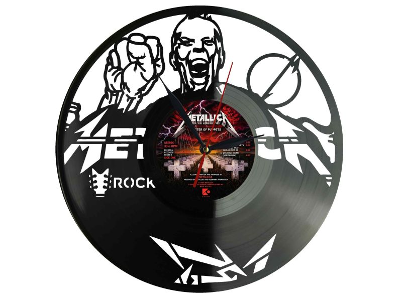 METALLICA WINYL ZEGAR ŚCIENNY PŁYTA WINYLOWA DEKORACYJNY NOWOCZESNY UPOMINEK DLA FANA WINYL NA PREZENT Z0015