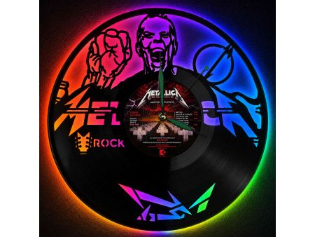 METALLICA WINYL ZEGAR ŚCIENNY PŁYTA WINYLOWA DEKORACYJNY NOWOCZESNY UPOMINEK DLA FANA WINYL NA PREZENT Z0015