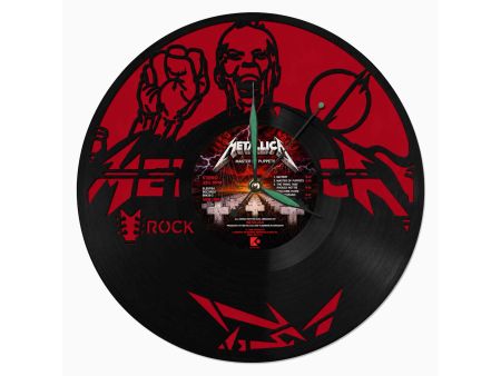 METALLICA WINYL ZEGAR ŚCIENNY PŁYTA WINYLOWA DEKORACYJNY NOWOCZESNY UPOMINEK DLA FANA WINYL NA PREZENT Z0015