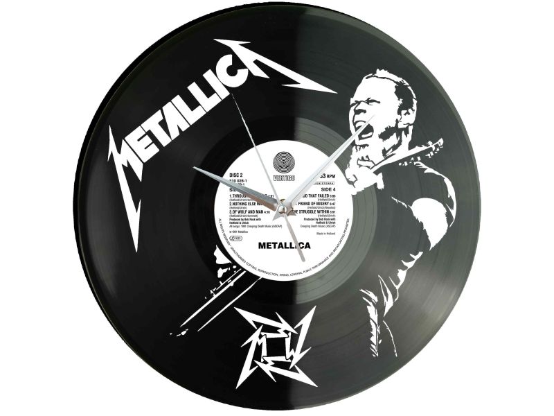 METALLICA WINYL ZEGAR ŚCIENNY PŁYTA WINYLOWA PREZENT UPOMINEK URODZINY DLA NIEJ DLA NIEGO EVEVO EVEVO.PL Z0016
