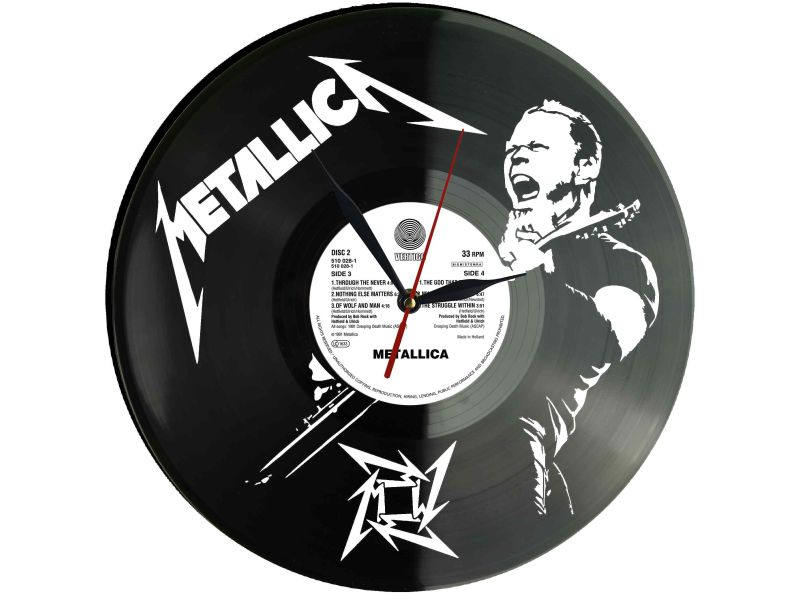 METALLICA WINYL ZEGAR ŚCIENNY PŁYTA WINYLOWA PREZENT UPOMINEK URODZINY DLA NIEJ DLA NIEGO EVEVO EVEVO.PL Z0016