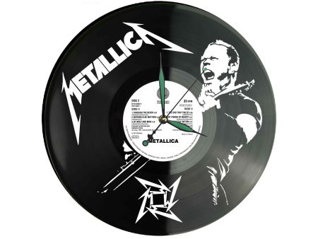 METALLICA ZEGAR ŚCIENNY DEKORACYJNY NOWOCZESNY PŁYTA WINYLOWA WINYL PREZENT UPOMINEK URODZINY W1117 EVEVO EVEVO.PL