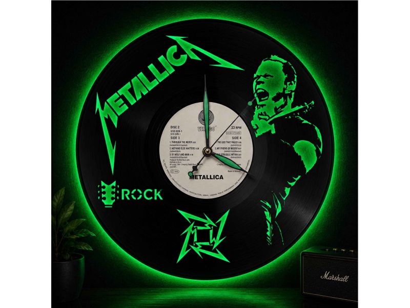 METALLICA WINYL ZEGAR ŚCIENNY PŁYTA WINYLOWA PREZENT UPOMINEK URODZINY DLA NIEJ DLA NIEGO EVEVO EVEVO.PL Z0016