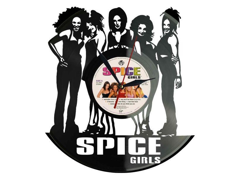 SPICE GIRLS WINYL ZEGAR ŚCIENNY DEKORACYJNY NOWOCZESNY PŁYTA WINYLOWA WINYL NA PREZENT Z0023