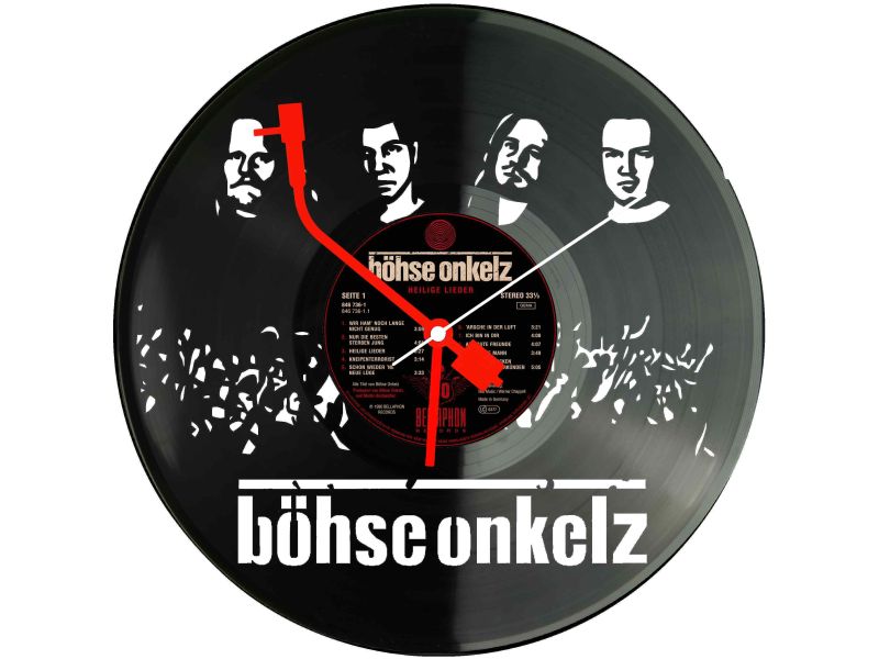 Böhse Onkelz Zegar Ścienny Płyta Winylowa Nowoczesny Dekoracyjny Na Prezent Urodziny