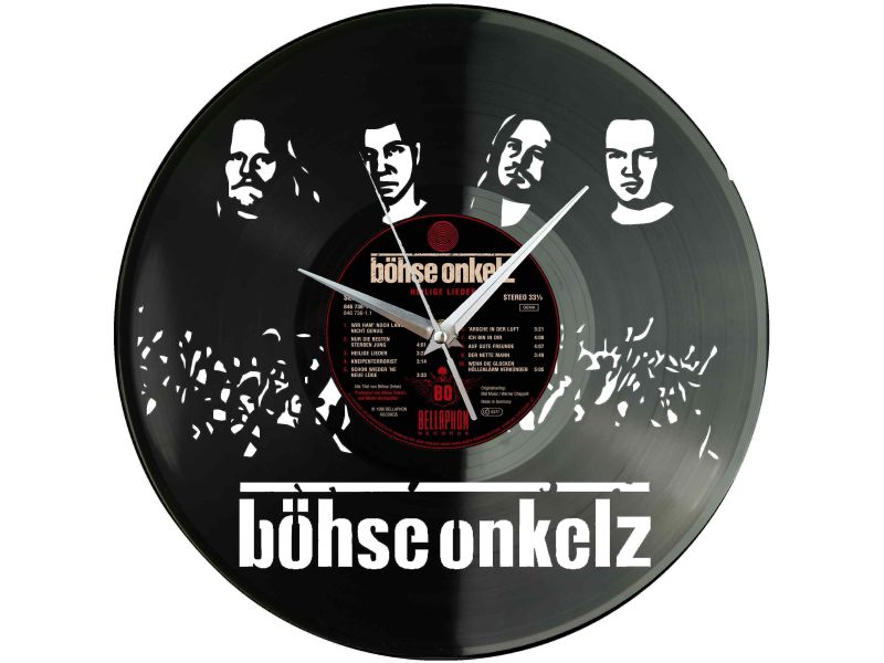 Böhse Onkelz Zegar Ścienny Płyta Winylowa Nowoczesny Dekoracyjny Na Prezent Urodziny