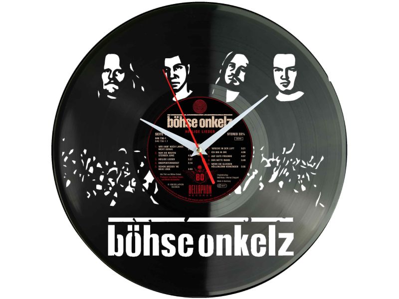 Böhse Onkelz Zegar Ścienny Płyta Winylowa Nowoczesny Dekoracyjny Na Prezent Urodziny