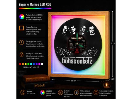 Böhse Onkelz Zegar Ścienny Płyta Winylowa Nowoczesny Dekoracyjny Na Prezent Urodziny