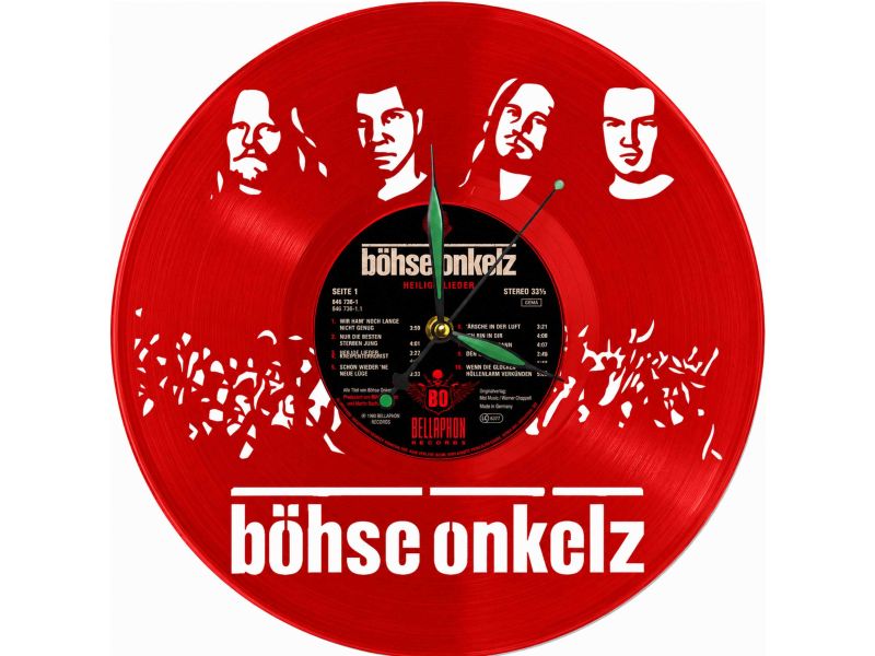 Böhse Onkelz Zegar Ścienny Płyta Winylowa Nowoczesny Dekoracyjny Na Prezent Urodziny
