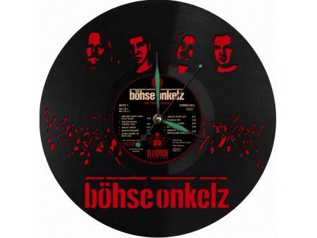 Böhse Onkelz Zegar Ścienny Płyta Winylowa Nowoczesny Dekoracyjny Na Prezent Urodziny