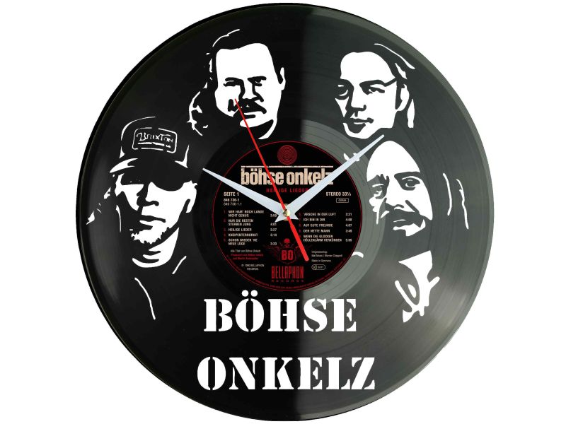Böhse Onkelz Winyl Zegar Ścienny Płyta Winylowa Nowoczesny Dekoracyjny Na Prezent Urodziny Z0018