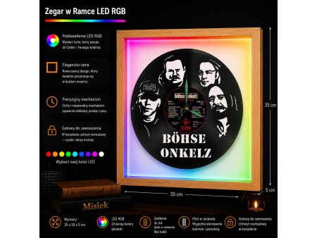 copy of Böhse Onkelz Zegar Ścienny Płyta Winylowa Nowoczesny Dekoracyjny Na Prezent Urodziny