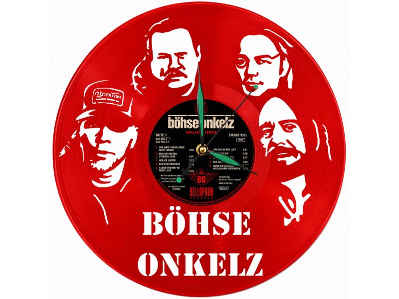 Böhse Onkelz Winyl Zegar Ścienny Płyta Winylowa Nowoczesny Dekoracyjny Na Prezent Urodziny Z0018