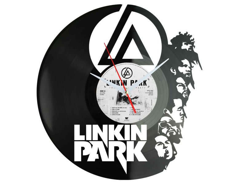 LINKIN PARK WINYL ZEGAR ŚCIENNY DEKORACYJNY NOWOCZESNY PŁYTA WINYLOWA WINYL NA PREZENT EVEVO EVEVO.PL Z0024