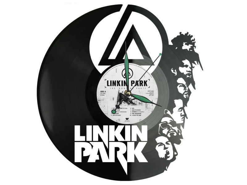 LINKIN PARK WINYL ZEGAR ŚCIENNY DEKORACYJNY NOWOCZESNY PŁYTA WINYLOWA WINYL NA PREZENT EVEVO EVEVO.PL Z0024
