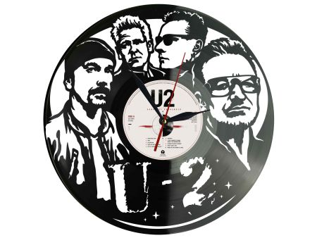 U2 Winyl Zegar Ścienny Płyta Winylowa Unikalna Dekoracja Dla Fanów Muzyki Prezent Upominek Gift EVEVO Z0025