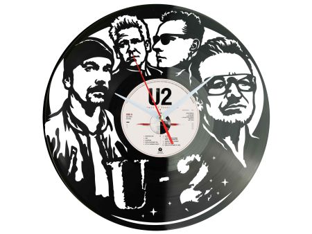 U2 Winyl Zegar Ścienny Płyta Winylowa Unikalna Dekoracja Dla Fanów Muzyki Prezent Upominek Gift EVEVO Z0025