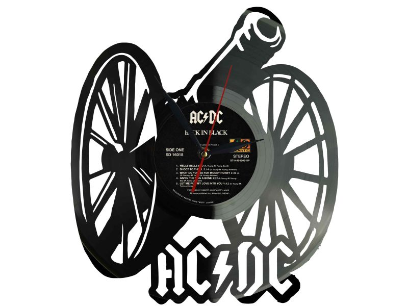 AC/DC ACDC Winyl Zegar Ścienny Płyta Winylowa Unikalna Dekoracja Dla Fanów Muzyki Prezent Upominek Gift EVEVO Z0027