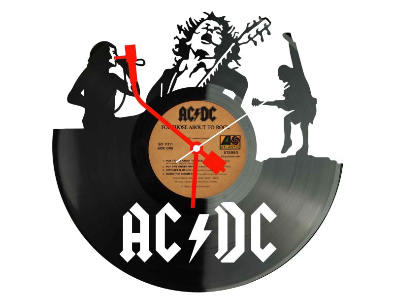 AC/DC ACDC Winyl Zegar Ścienny Płyta Winylowa Unikalna Dekoracja Dla Fanów Muzyki Prezent Upominek Gift EVEVO Z0028