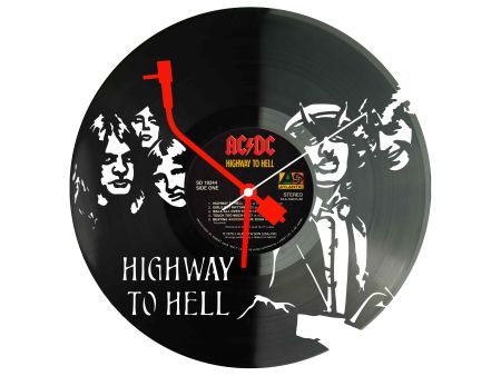 AC/DC ACDC Winyl Zegar Ścienny Płyta Winylowa Unikalna Dekoracja Dla Fanów Muzyki Prezent Upominek Gift EVEVO Z0029