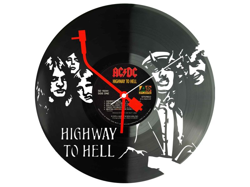 AC/DC ACDC Winyl Zegar Ścienny Płyta Winylowa Unikalna Dekoracja Dla Fanów Muzyki Prezent Upominek Gift EVEVO Z0029
