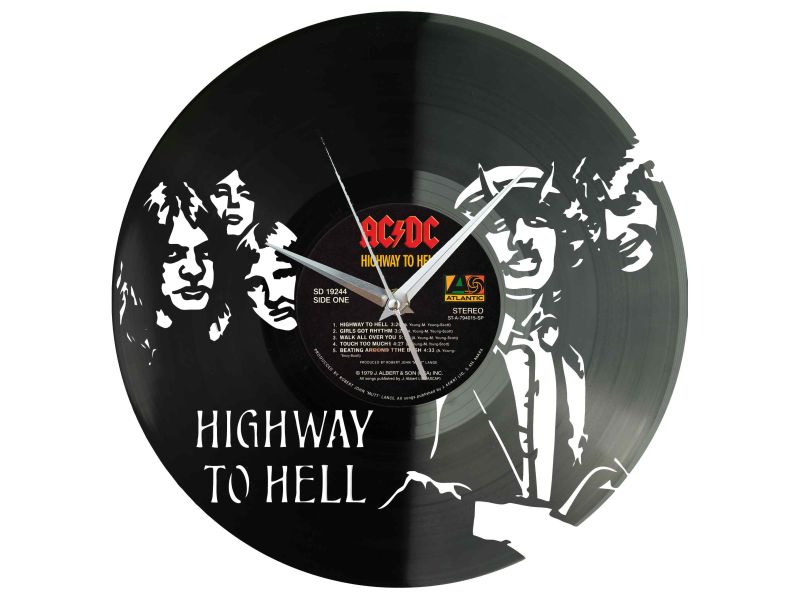 AC/DC ACDC Winyl Zegar Ścienny Płyta Winylowa Unikalna Dekoracja Dla Fanów Muzyki Prezent Upominek Gift EVEVO Z0029