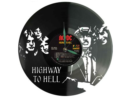 AC/DC ACDC Winyl Zegar Ścienny Płyta Winylowa Unikalna Dekoracja Dla Fanów Muzyki Prezent Upominek Gift EVEVO Z0029