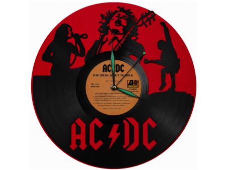 AC/DC ACDC Winyl Zegar Ścienny Płyta Winylowa Unikalna Dekoracja Dla Fanów Muzyki Prezent Upominek Gift EVEVO Z0028