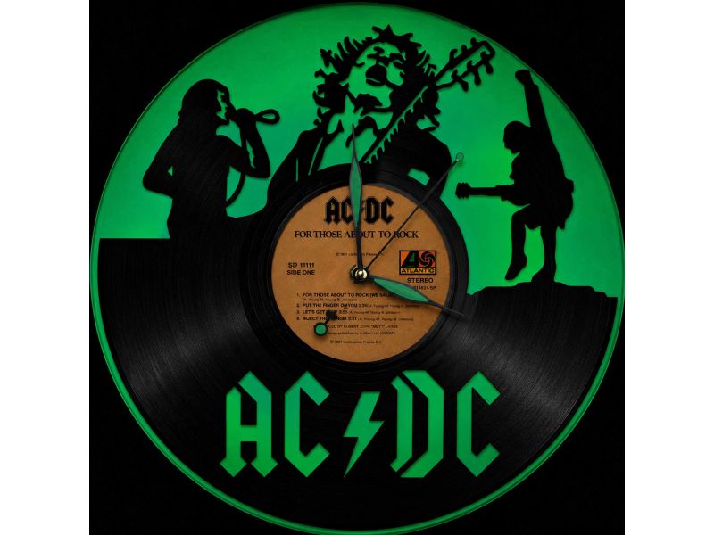 AC/DC ACDC Winyl Zegar Ścienny Płyta Winylowa Unikalna Dekoracja Dla Fanów Muzyki Prezent Upominek Gift EVEVO Z0028