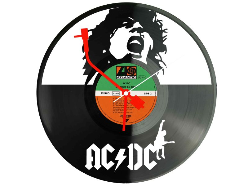 AC/DC AC-DC Winyl Zegar Ścienny Płyta Winylowa Unikalna Dekoracja Dla Fanów Muzyki Prezent Upominek Gift EVEVO Z0030