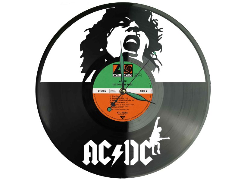 AC/DC AC-DC Winyl Zegar Ścienny Płyta Winylowa Unikalna Dekoracja Dla Fanów Muzyki Prezent Upominek Gift EVEVO Z0030