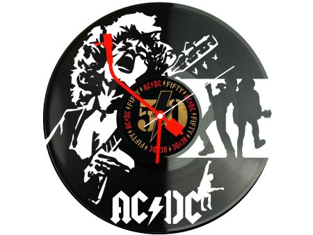 AC/DC AC-DC Winyl Zegar Ścienny Płyta Winylowa Unikalna Dekoracja Dla Fanów Muzyki Prezent Upominek Gift EVEVO Z0032