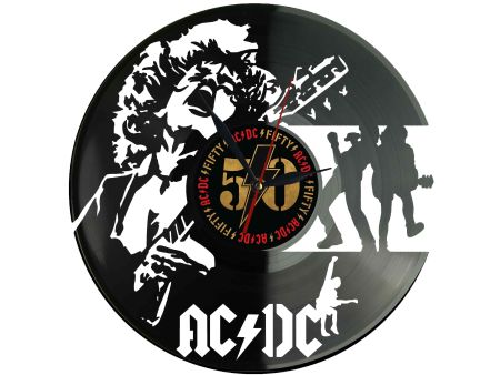 AC/DC AC-DC Winyl Zegar Ścienny Płyta Winylowa Unikalna Dekoracja Dla Fanów Muzyki Prezent Upominek Gift EVEVO Z0032