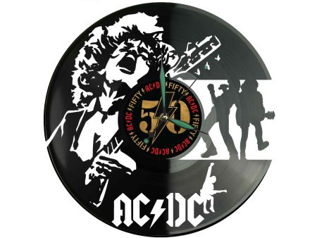 AC/DC AC-DC Winyl Zegar Ścienny Płyta Winylowa Unikalna Dekoracja Dla Fanów Muzyki Prezent Upominek Gift EVEVO Z0032