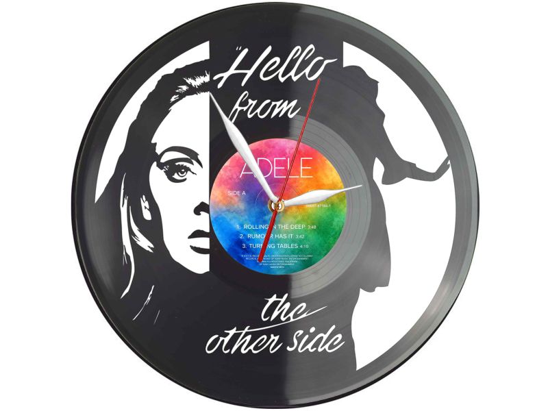 Adele Winyl Zegar Ścienny Płyta Winylowa Unikalna Dekoracja Dla Fanów Muzyki Prezent Upominek Gift EVEVO Z0037