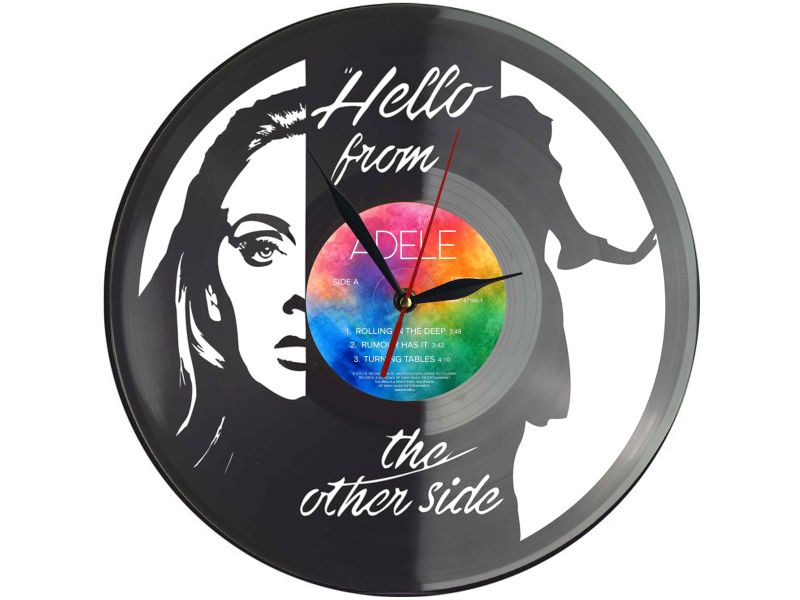 Adele Winyl Zegar Ścienny Płyta Winylowa Unikalna Dekoracja Dla Fanów Muzyki Prezent Upominek Gift EVEVO Z0037