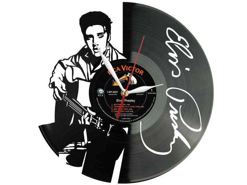 Elvis Presley  Winyl Zegar Ścienny Płyta Winylowa Unikalna Dekoracja Dla Fanów Muzyki Prezent Upominek Gift EVEVO Z0041