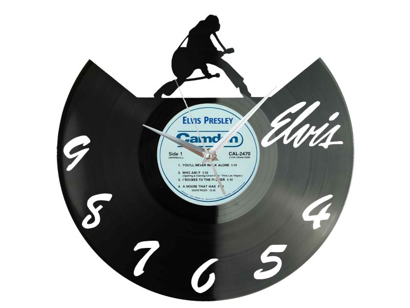 Elvis Presley Winyl Zegar Ścienny Płyta Winylowa Unikalna Dekoracja Dla Fanów Muzyki Prezent Upominek Gift EVEVO Z0043