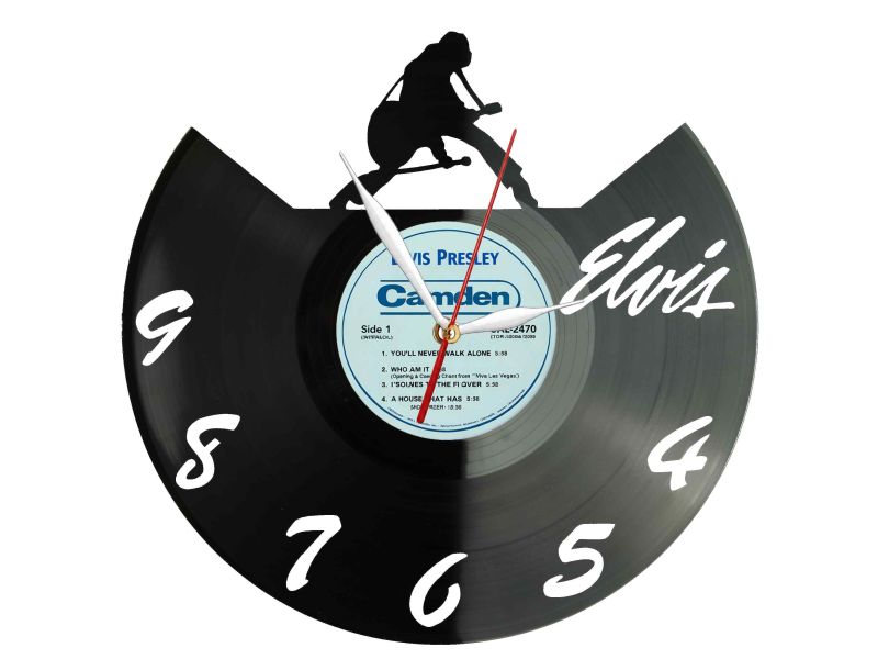 Elvis Presley Winyl Zegar Ścienny Płyta Winylowa Unikalna Dekoracja Dla Fanów Muzyki Prezent Upominek Gift EVEVO Z0043