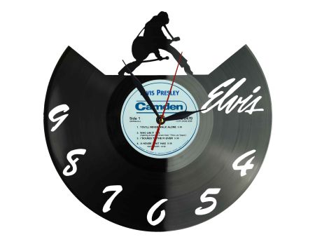 Elvis Presley Winyl Zegar Ścienny Płyta Winylowa Unikalna Dekoracja Dla Fanów Muzyki Prezent Upominek Gift EVEVO Z0043