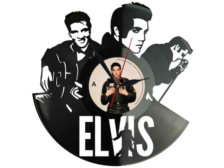 Elvis Presley Winyl Zegar Ścienny Płyta Winylowa Unikalna Dekoracja Dla Fanów Muzyki Prezent Upominek Gift EVEVO Z0045